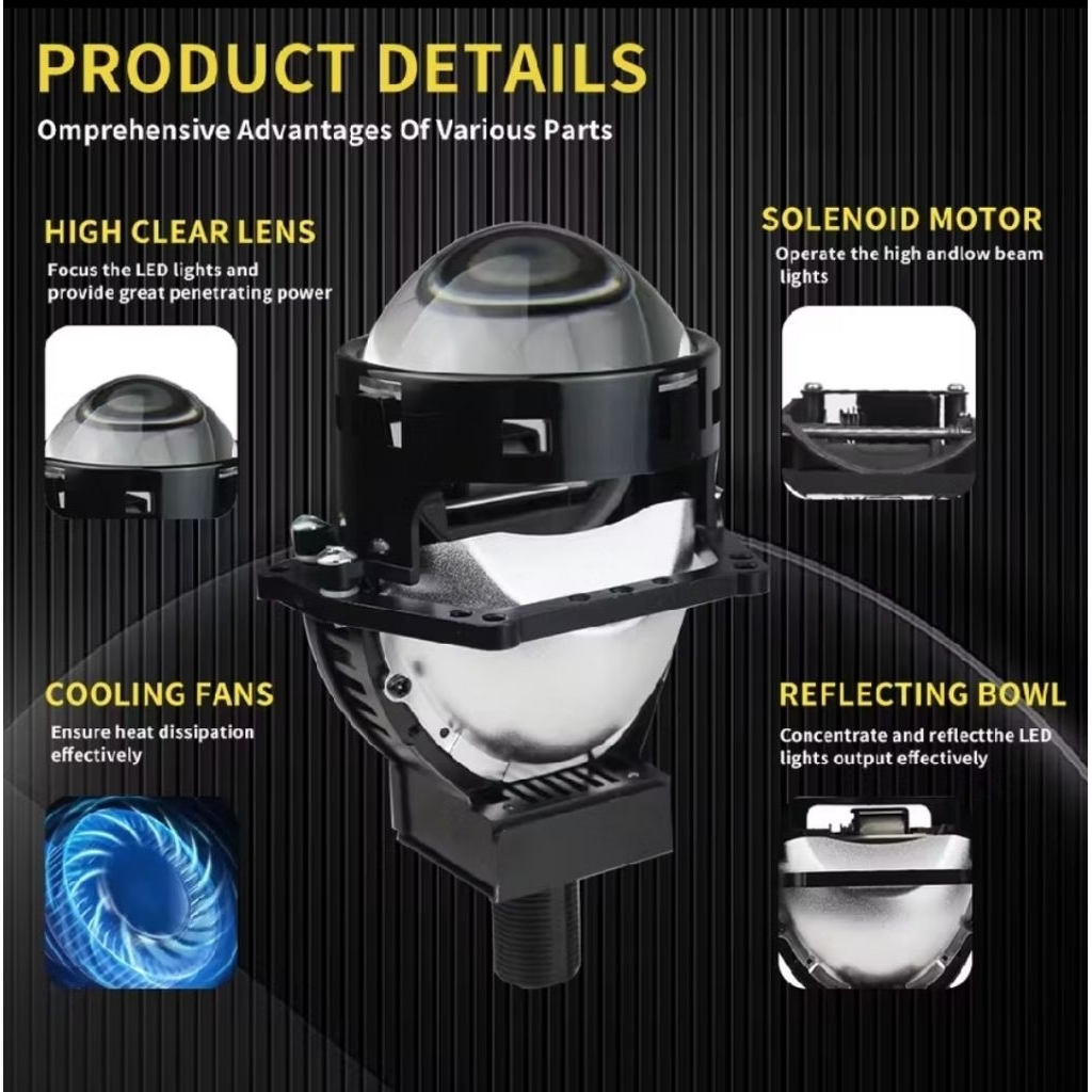 promo obral biled 2.5 inch motor mobil / biled 2,5 inch lensa blue / biled projector 2.5 inch motor 