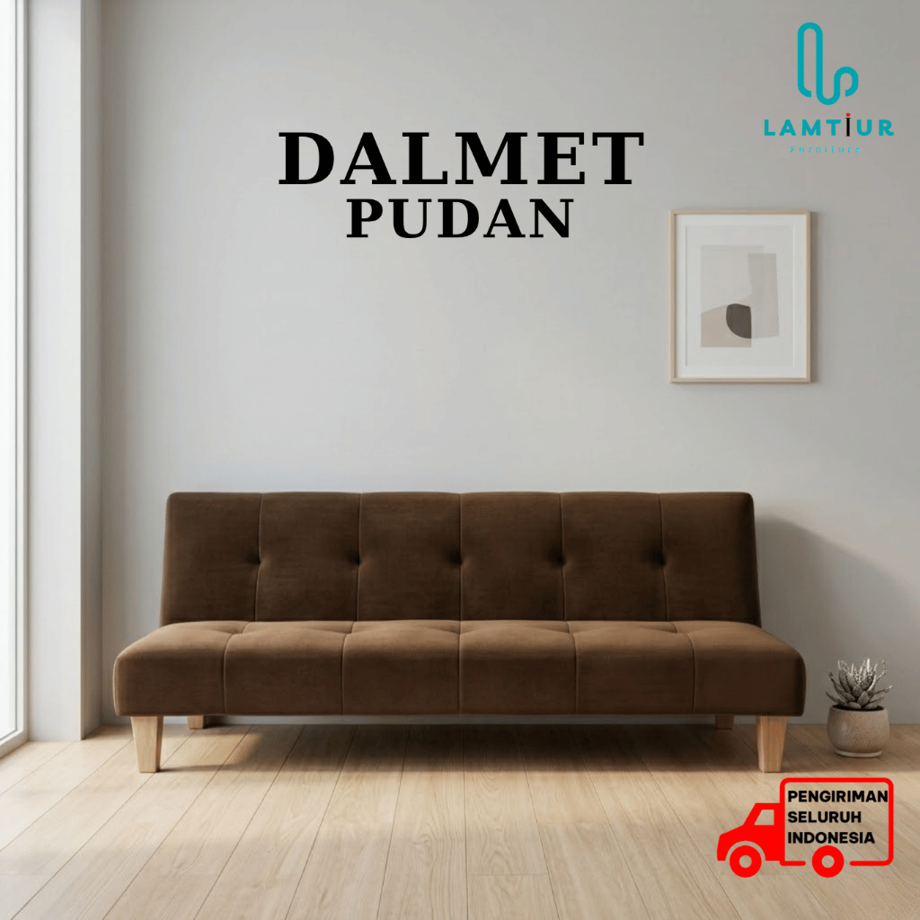 Sofa Bed Lipat - Sofa Minimalis - Sofa TV  - Type Pudan Yelvo Coklat Tua
