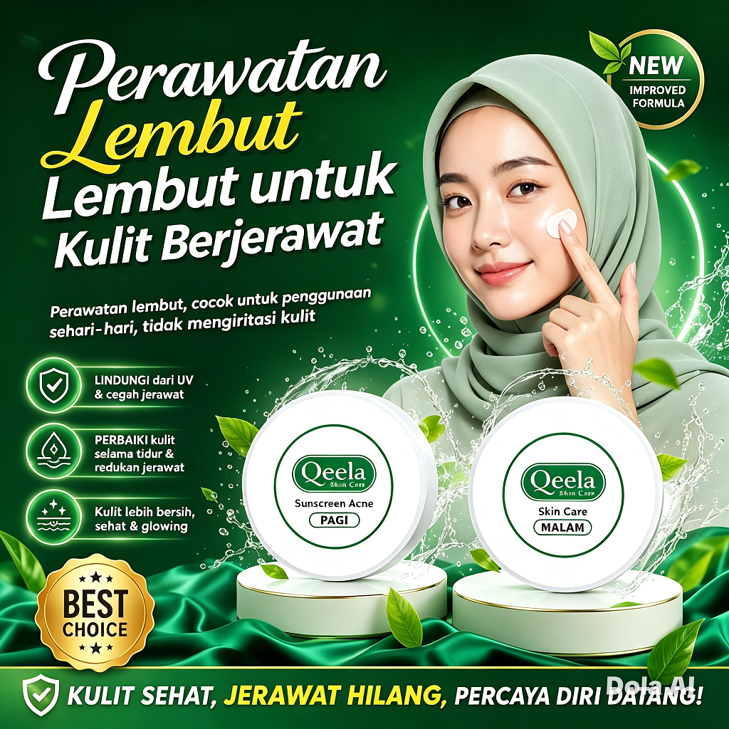 Qeela Krim Jerawat BPOM | Cream Jerawat untuk Jerawat Batu & Meradang | Skincare Wajah Berjerawat