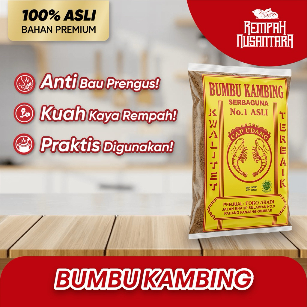 Bumbu Gulai Cap Udang 50gram Bumbu Masak Kambing Cap Udang