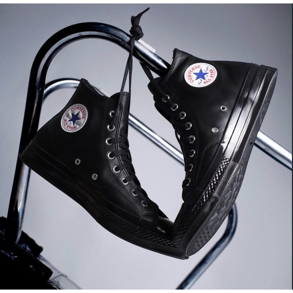 NEW Sepaatu Converse CT 70s Hi Leather - Black Black Egret