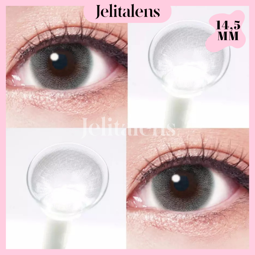 J88 Softlens Abu Abu Natural 14,5 MM Tanpa Ring Natural Daily Normal Minus / Softlens Grey Natural /