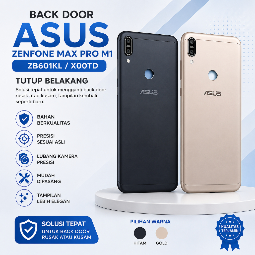 Back Door Asus Zenfone Max Pro M1 ZB601KL X00TD Tutup Belakang Housing Casing Pengganti