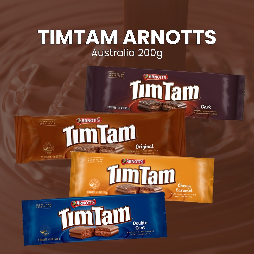 TimTam Arnotts Cemilan Coklat Jajanan Anak Sehat Ala Australia Halal 200gr