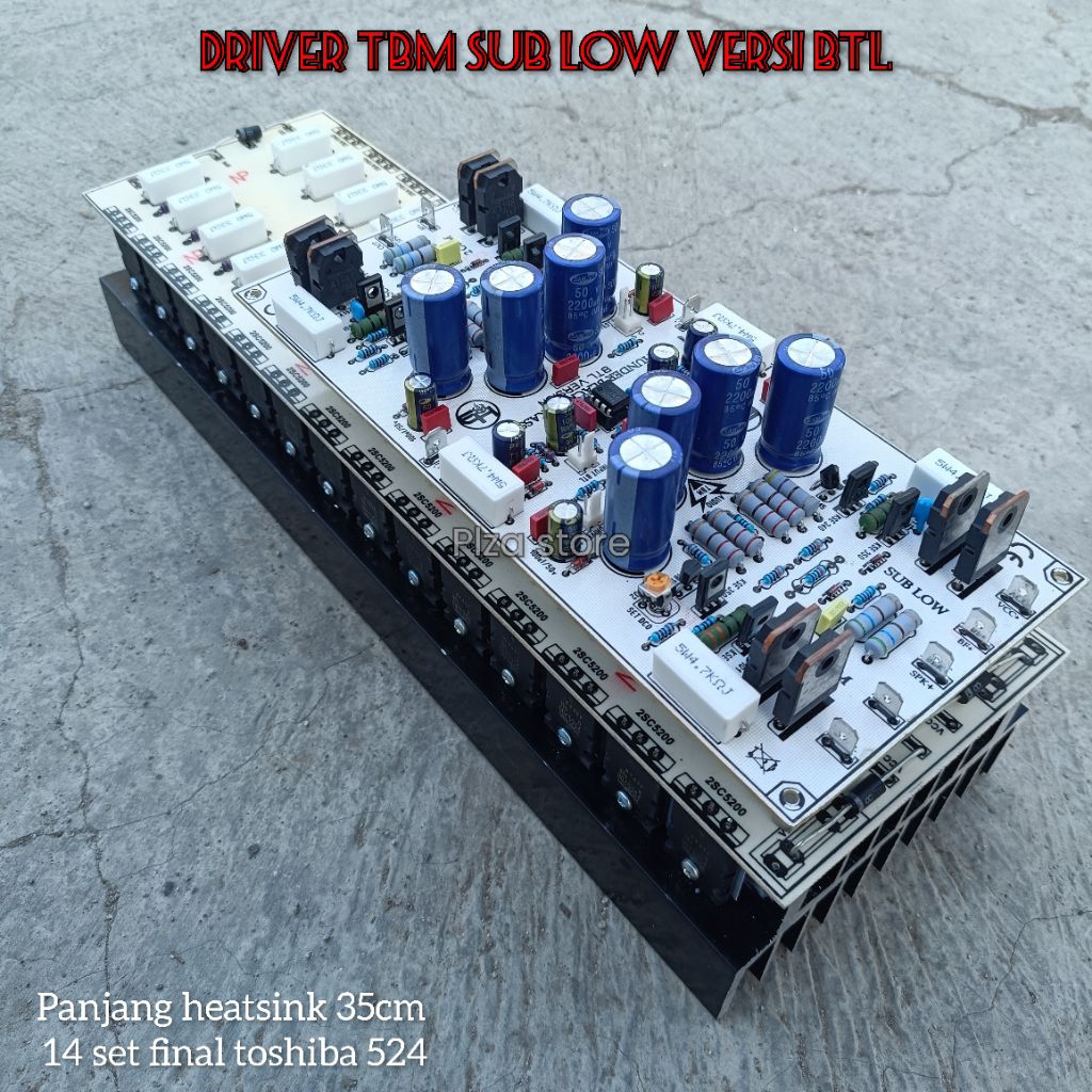 Driver power amplifier TBM SUB LOW BTL 3U tr final 14 set toshiba 524 pjg 35cm terhoreg glerr cocok 