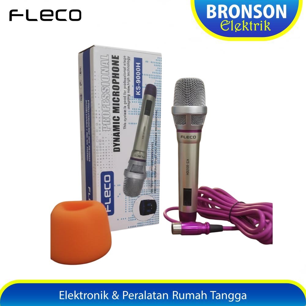 FLECO KS-9000H Professional Microphone Mic Kabel Premium Kabel  -  Mic Jernih stabil