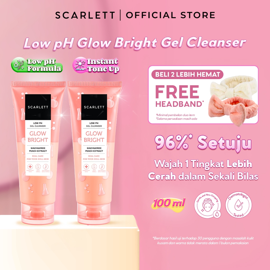 [PROMO] SCARLETT Low pH Gel Cleanser-Facial Wash Gentle Sabun Cuci Muka Low pH, Kulit Tidak Ketarik,