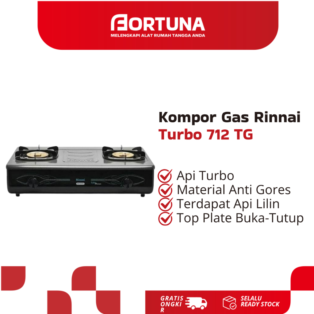 Kompor RI-712TG / Kompor Gas RInnai 712 TG