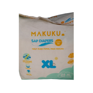KEMASAN LAMA Makuku SAP Diapers Comfort Fit XL 24 Tipe Celana (Pants).