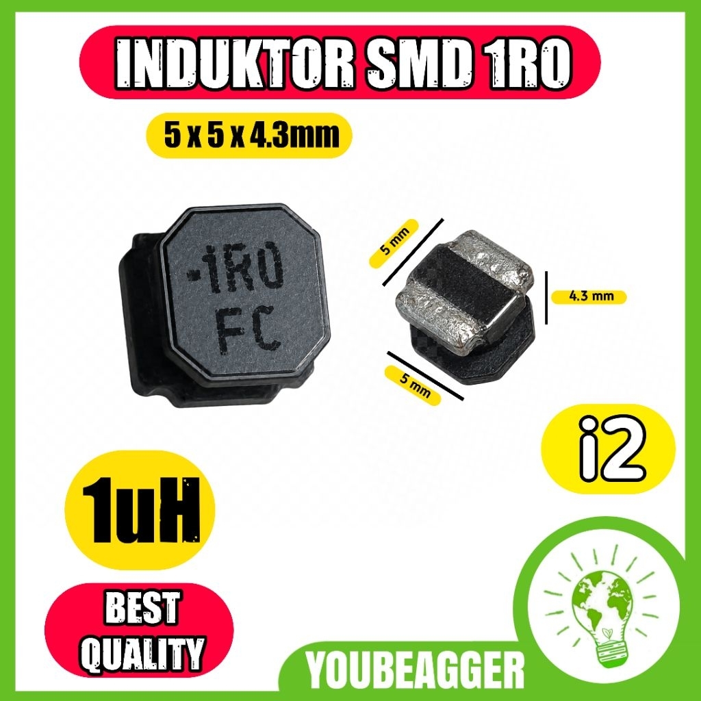 Induktor smd 1R0 1uH inductor power 1 uH 5x5x4.3mm i2