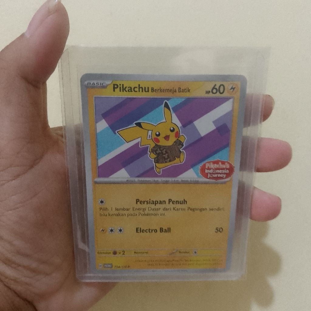 Pikachu Batik Ungu Kartu Pokemon