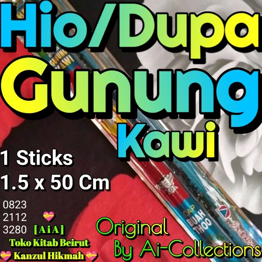 Ai-Kh9gks1 > Hio Dupa Gunung Kawi Cap Buah Thoo Incense Stick Dupa Batang Ori Dgk Gks Gks1 By Ai-Col