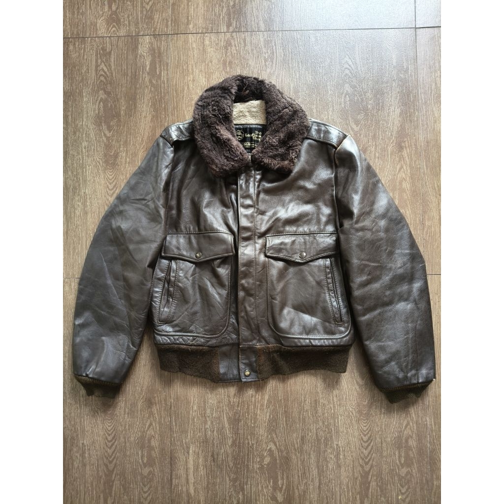 Vintage Sears The Leather Shop G1 style Flight Jacket Heavyweight goatskin