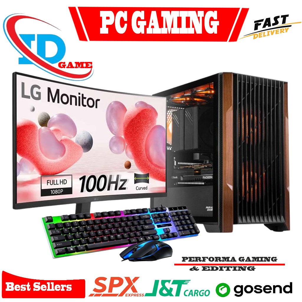 Ful set Pc gaming i7 ram 16gb +Ssd 240 gb + Monitor 27in + Keyboard mouse gaming + wifi