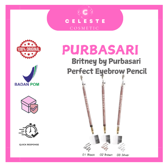 BRITNEY BY PURBASARI | Perfect Eyebrow Pencil - Pensil Alis + Sisir