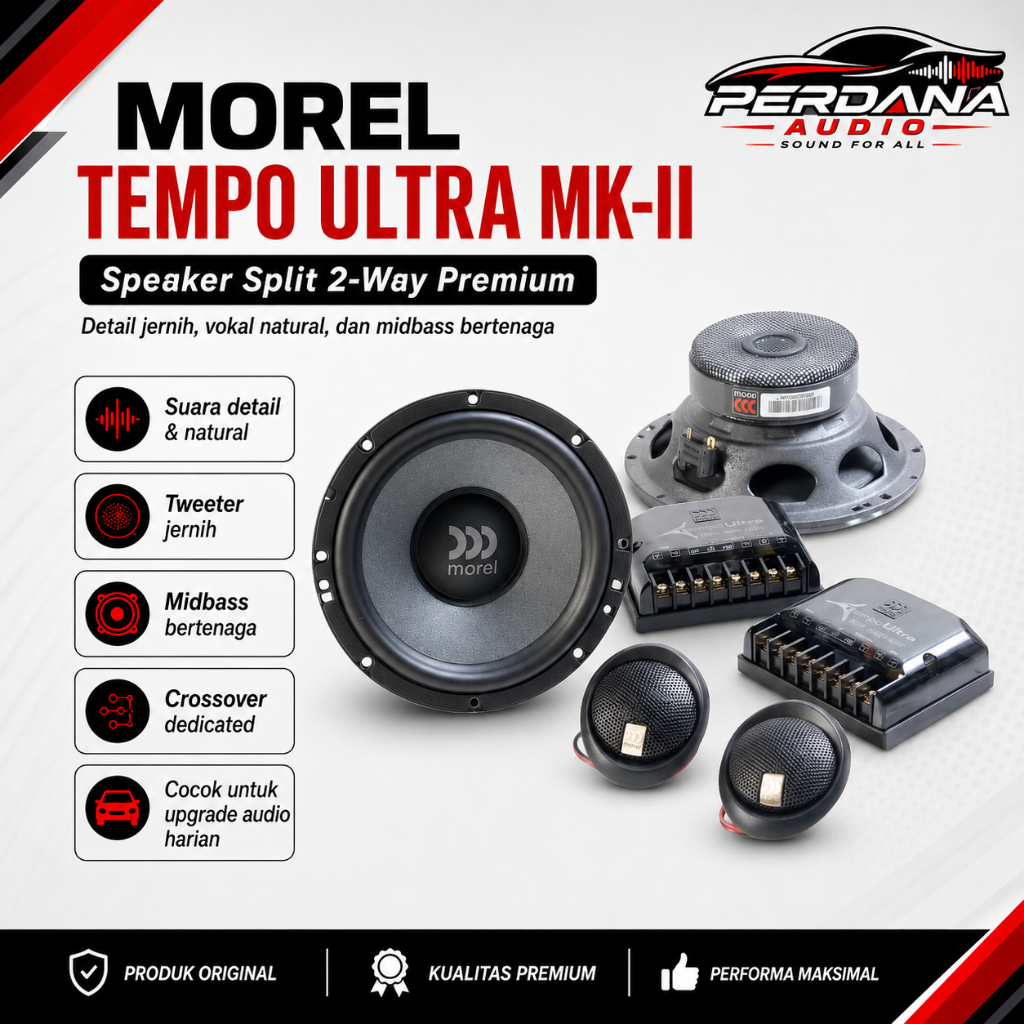 Speaker Morel Tempo Ultra 602 MKII Speaker Split 2 way Original
