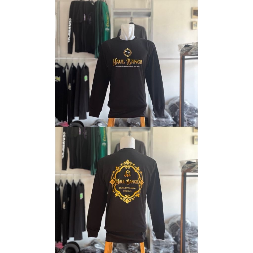 Baju Haul Guru Bangil  combed 24s / Baju Relawan Haul Bangil / Kaos Relawan Lengan Panjang Lengan Pe