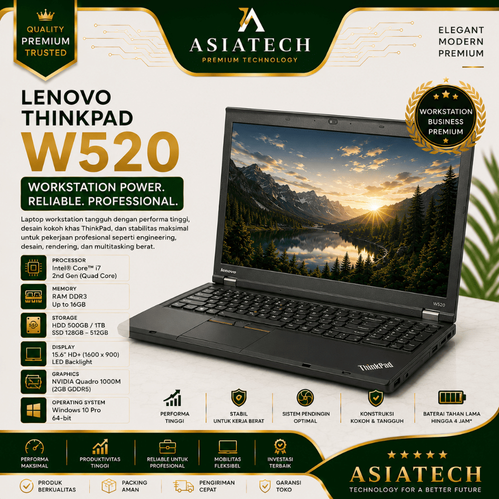 Lenovo ThinkPad W520 Core i7 / WorkStation / NVIDIA QUADRO