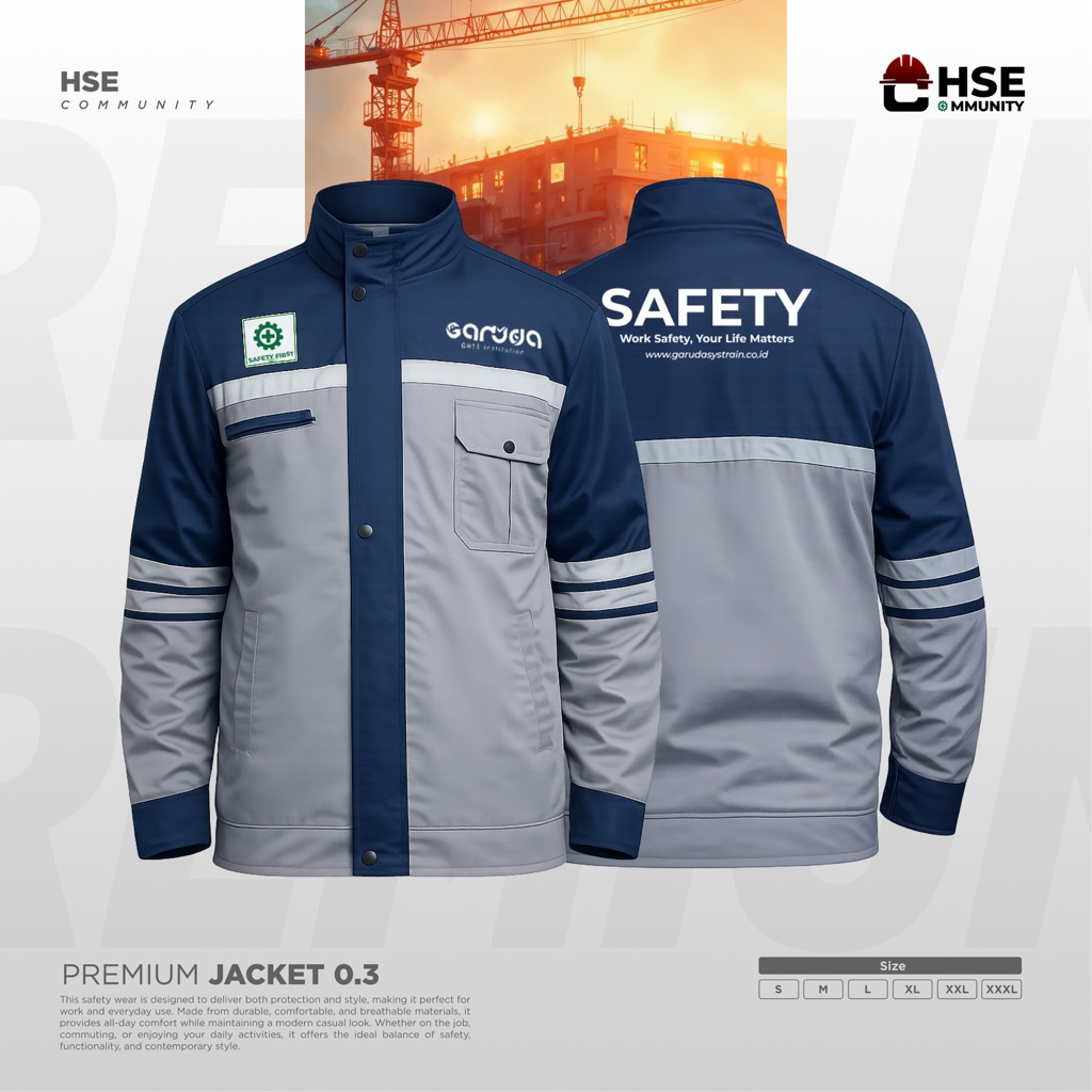 Jaket Auditor Lapangan | Garuda Systrain Interindo | Seragam Training & Kerja Lapangan | Premium