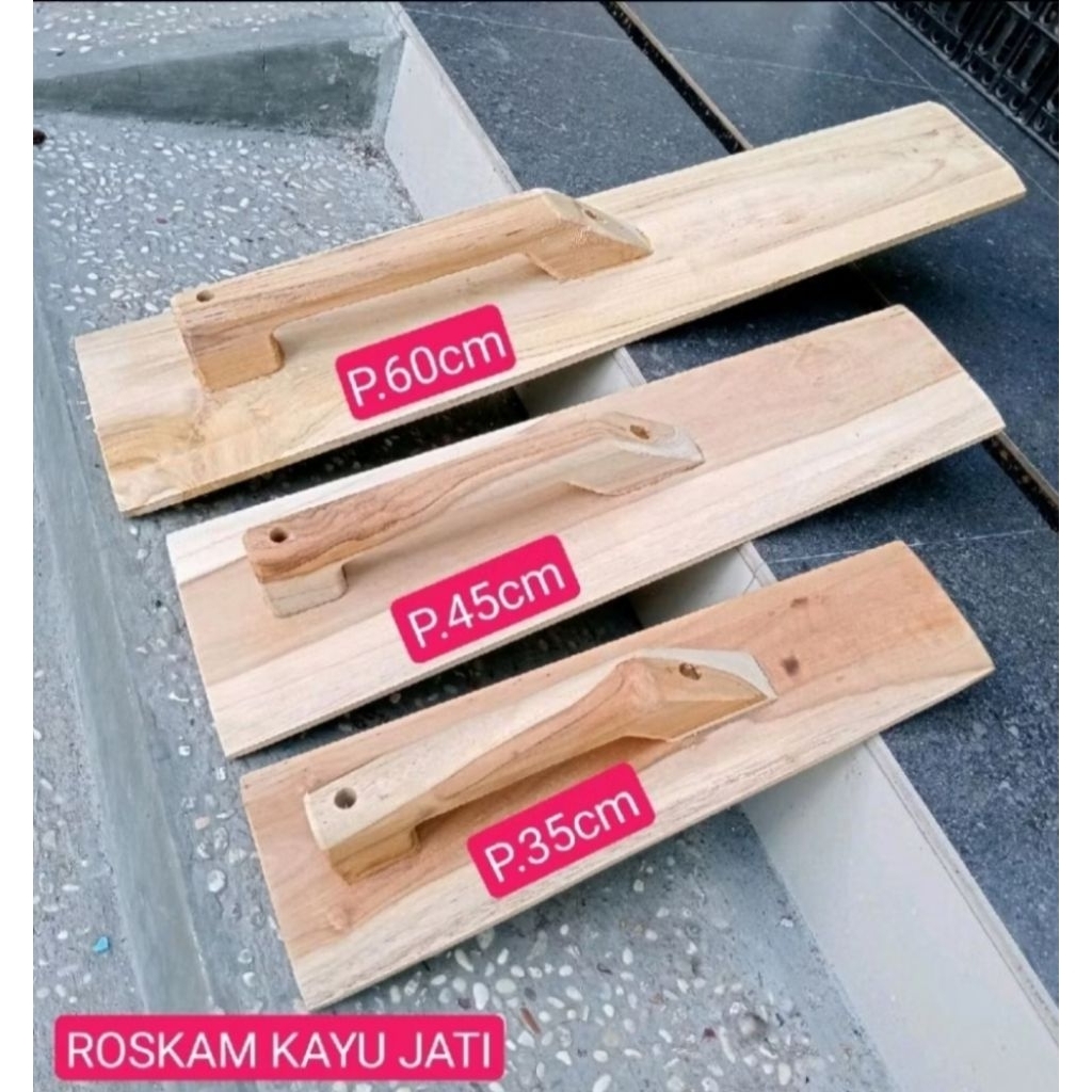 ROSKAM TROWEL JIDAR KAYU JATI MULUS DAN PRESISI