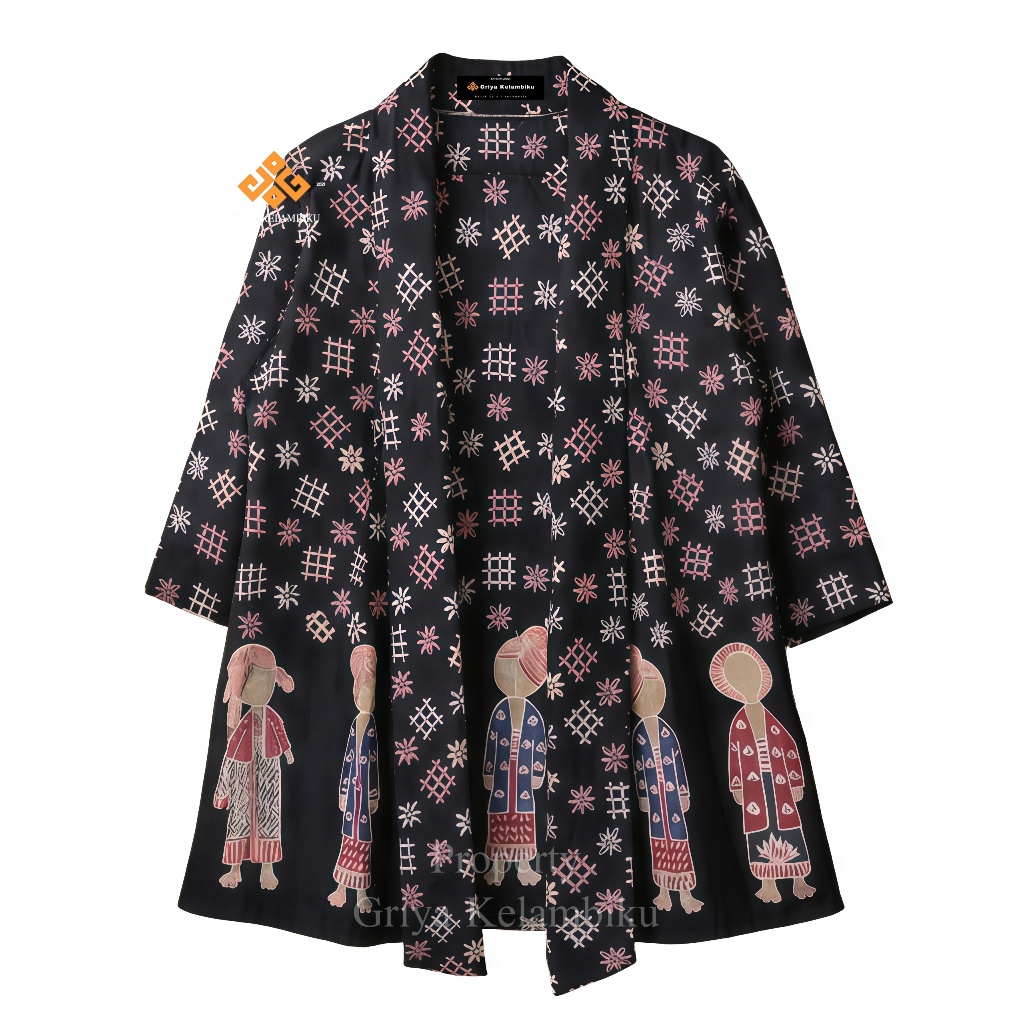 CANTIKA OUTER Atasan Batik Wanita Korean Style kekinian Modern Cardigan Batik