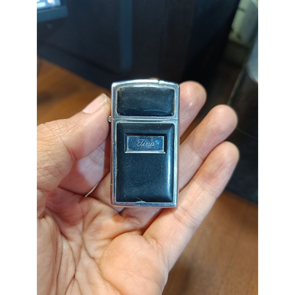 Zippo Slim Ultralite Black 1992 Romawi VIII Used Bekas
