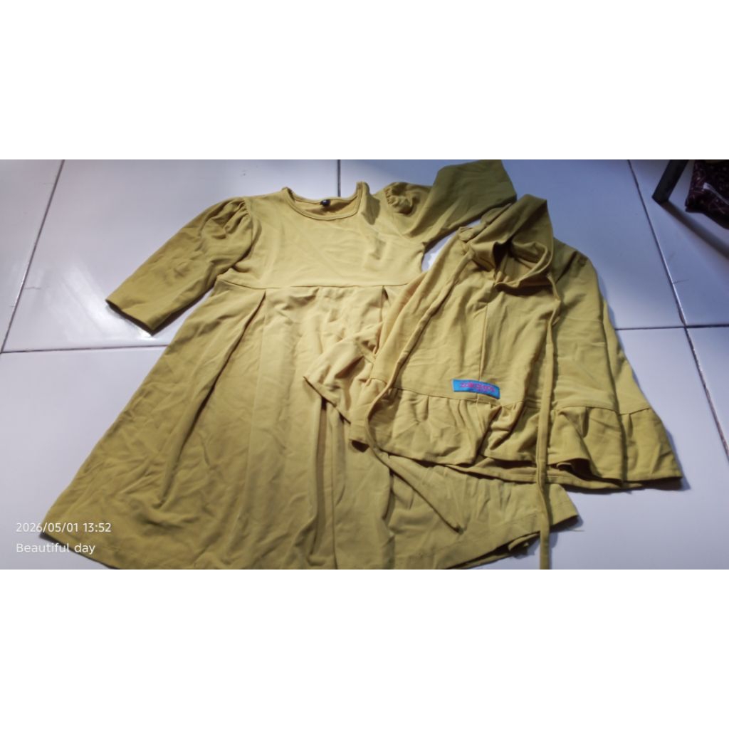 gamis set anak bayi bekas, gamis bayi bekas gamis setelan bekas, gamis anak bekas,gamis muslim anak,