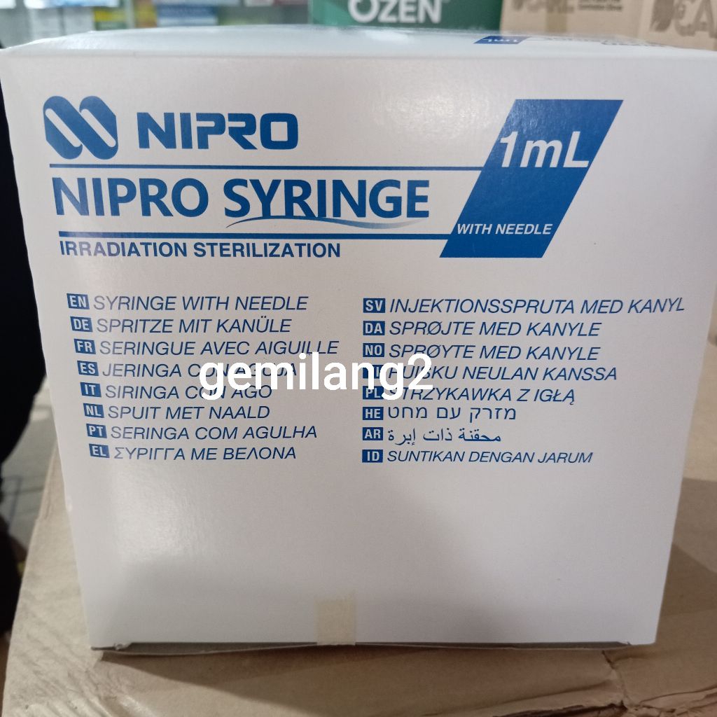Spuit Syringe 1cc Nipro isi 100pcs