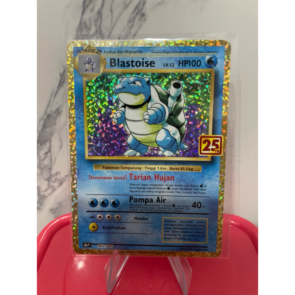 Pokemon TCG Blastoise 25th 003/025 IDN ORIGINAL