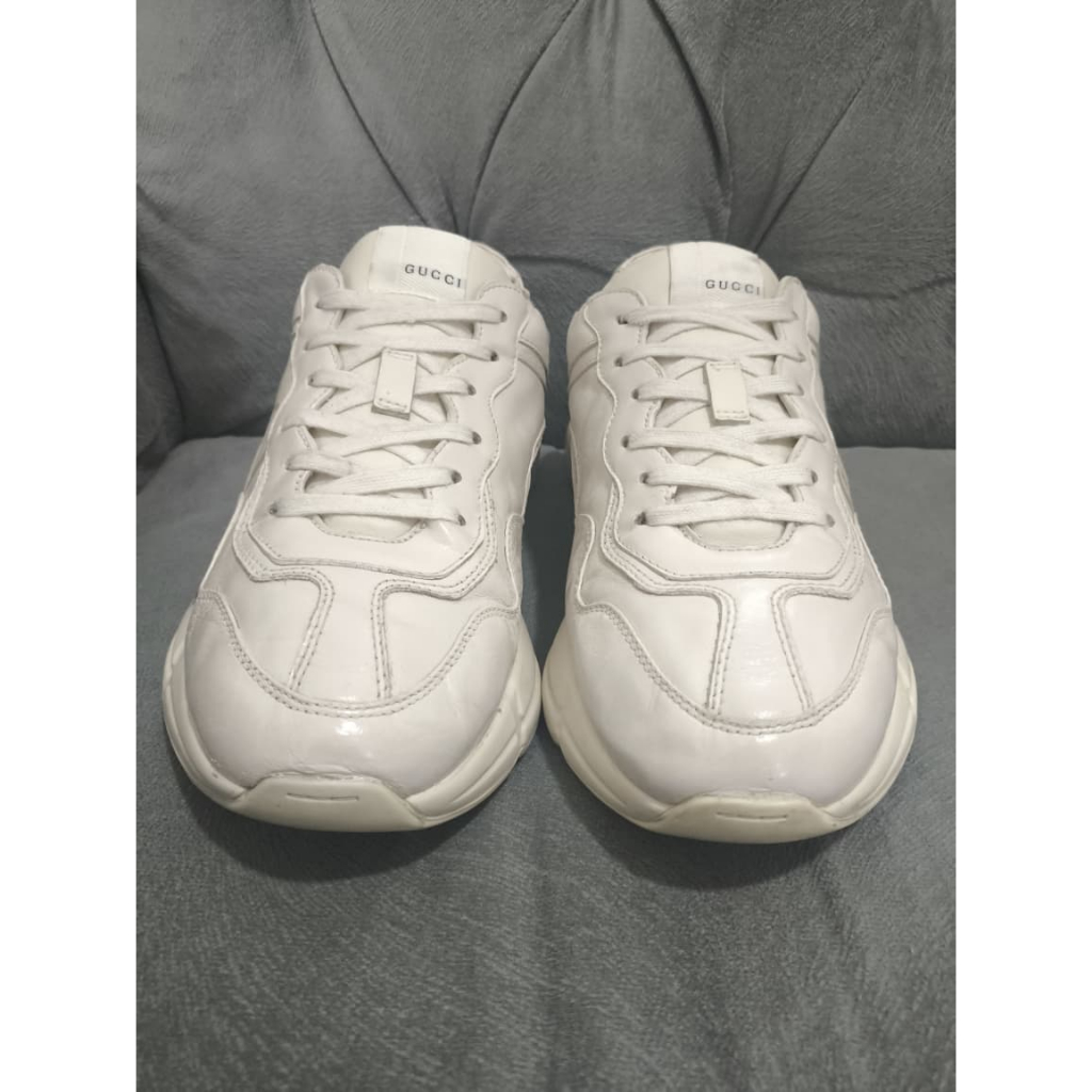 GUCCI RHYTON VINTAGE LOGO LEATHER SNEAKER – IVORY