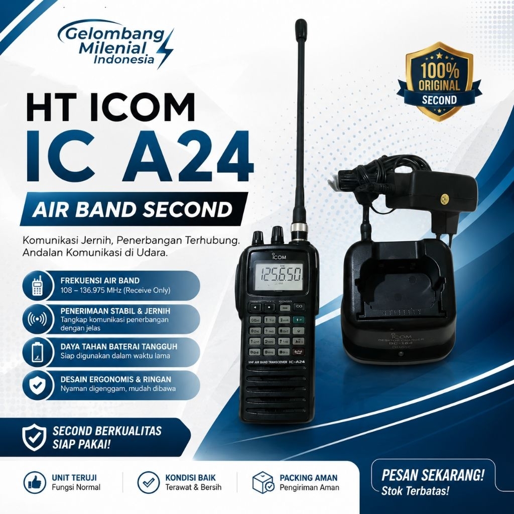 HT ICOM IC A24 AIR BAND TRANSCEIVER