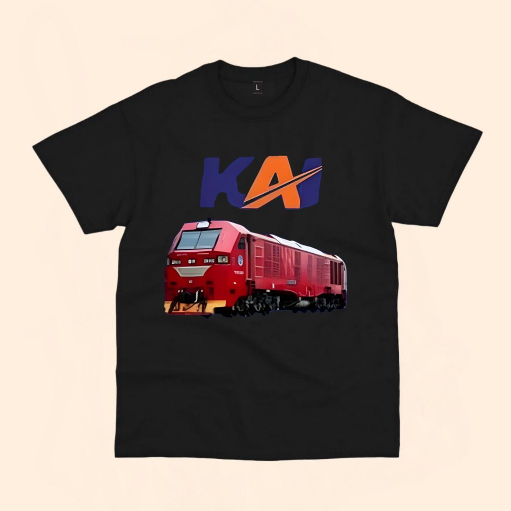 Kaos anak gambar Kereta api lokomotif cc300 free nama