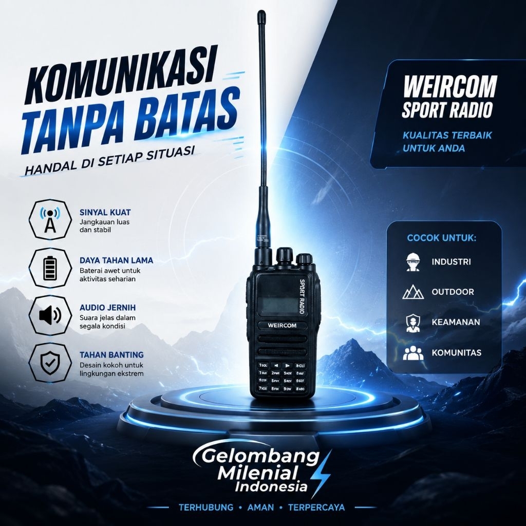 HT WEIRCOM WR88 PLUS SPORT RADIO 6 BAND 10WATT