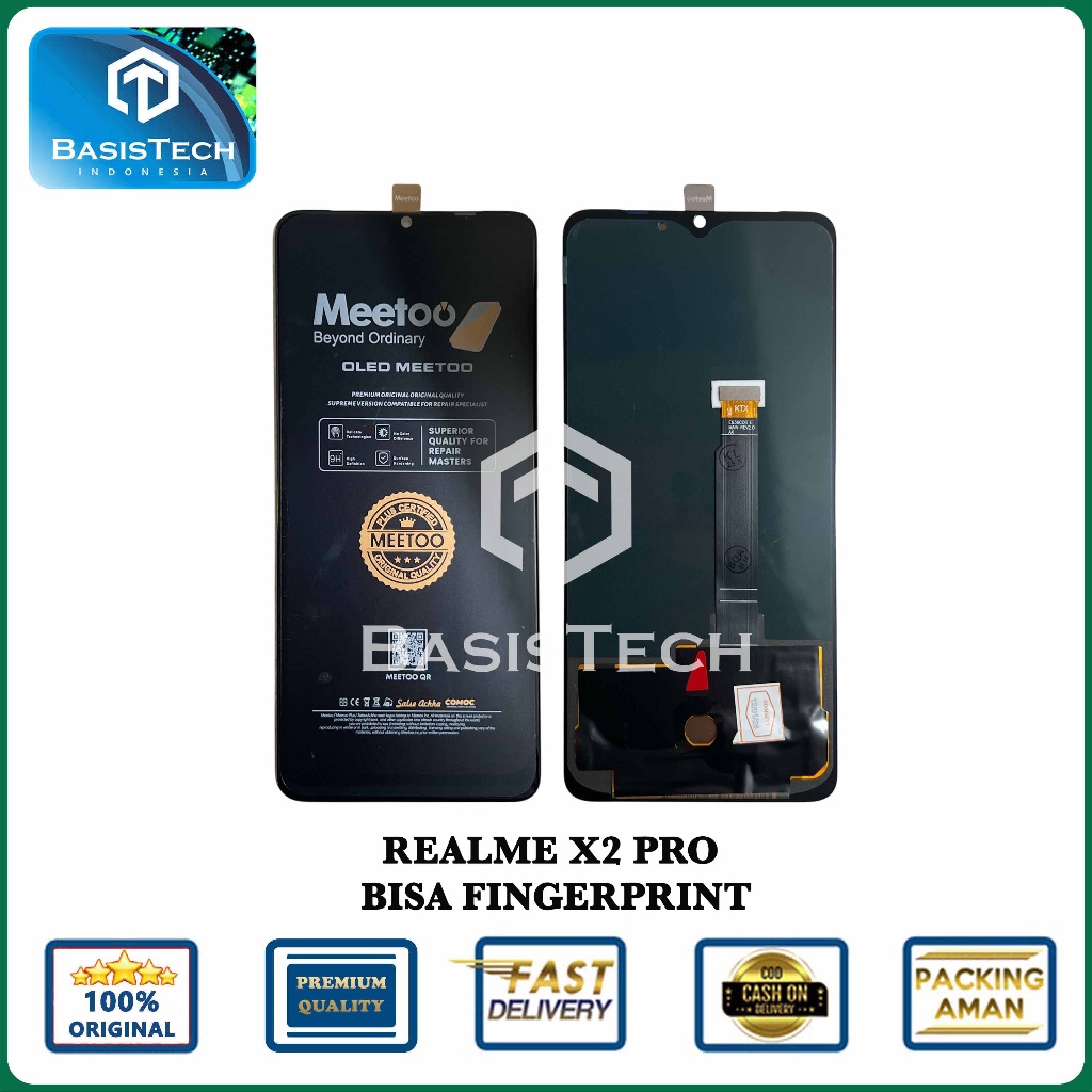 LCD FOR REALME X2 PRO OLED - BISA FINGERPRINT - ORIGINAL MEETOO