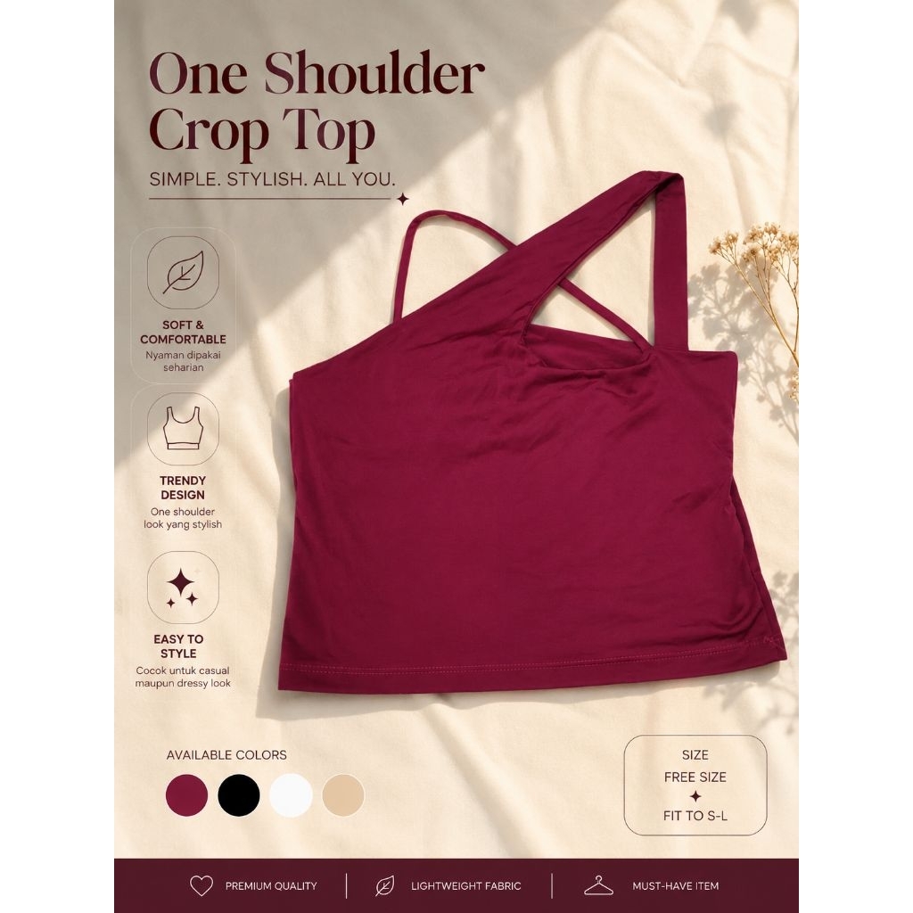 ONE SHOULDER CROP TOP