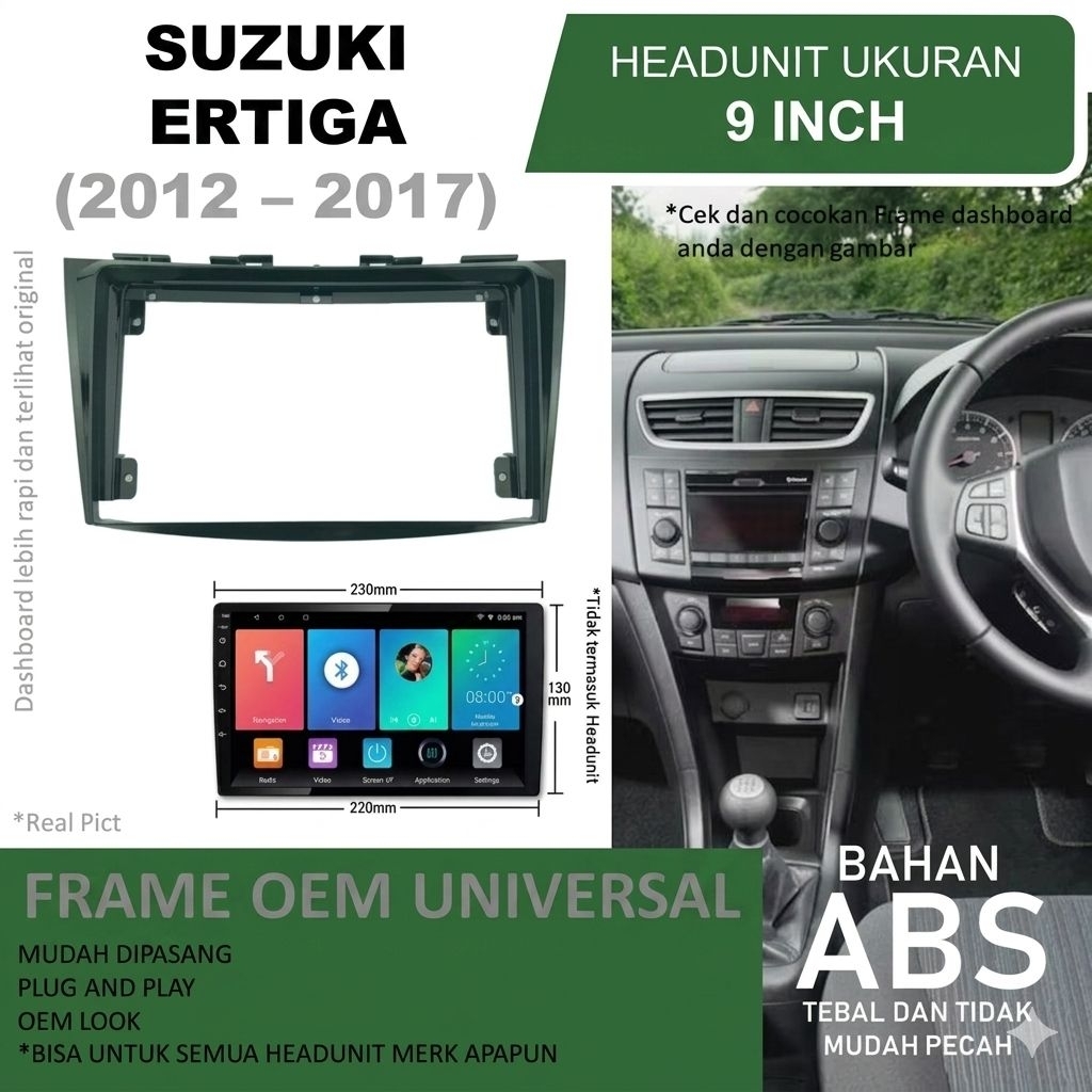 frame android mobil ertiga in frame ukuran 9 inch