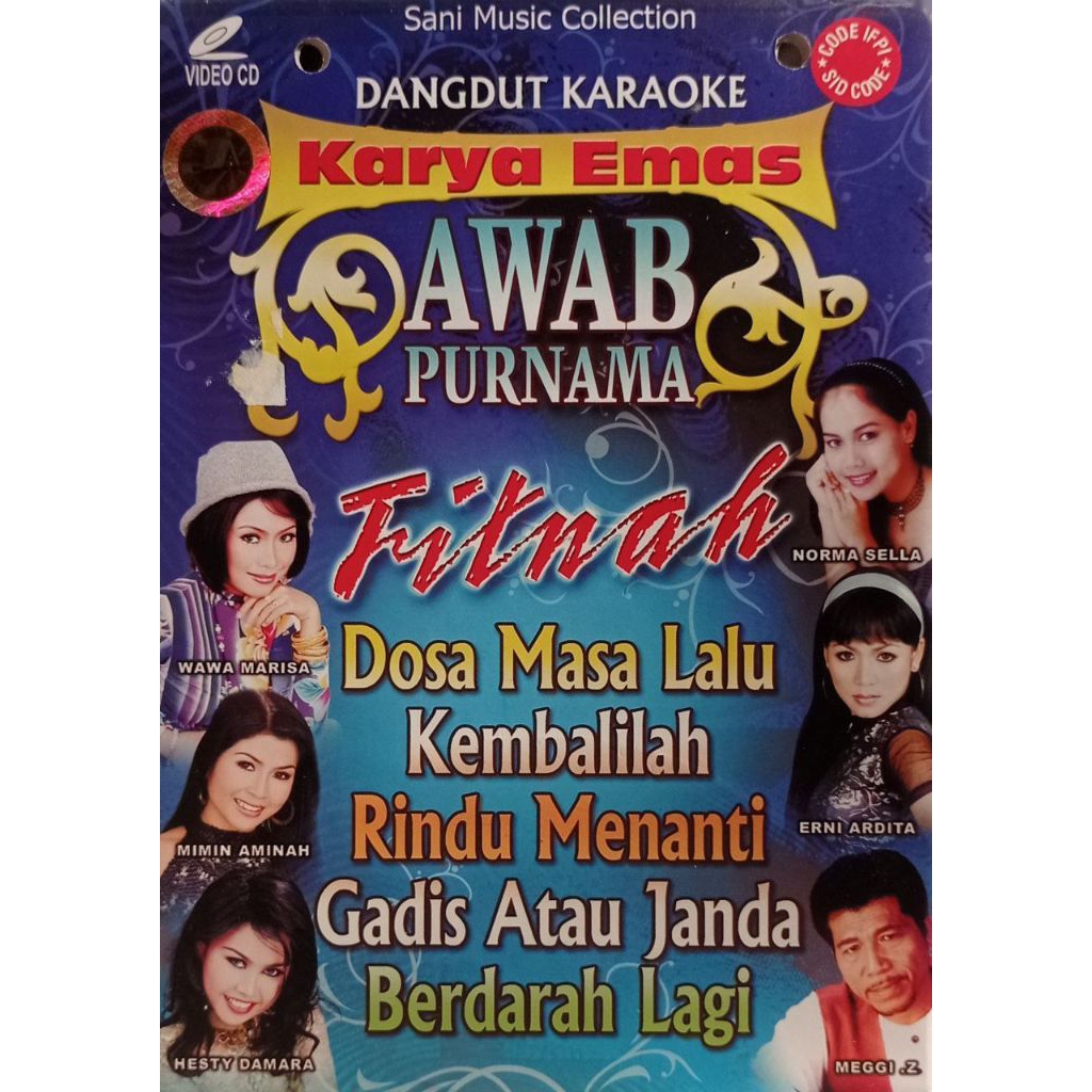 VCD ORIGINAL ALBUM KARYA EMAS AWAB PURNAMA WAWA MARISA, ERNI ARDITA, NORMA SELLA, KRISTINA DLL (SANI