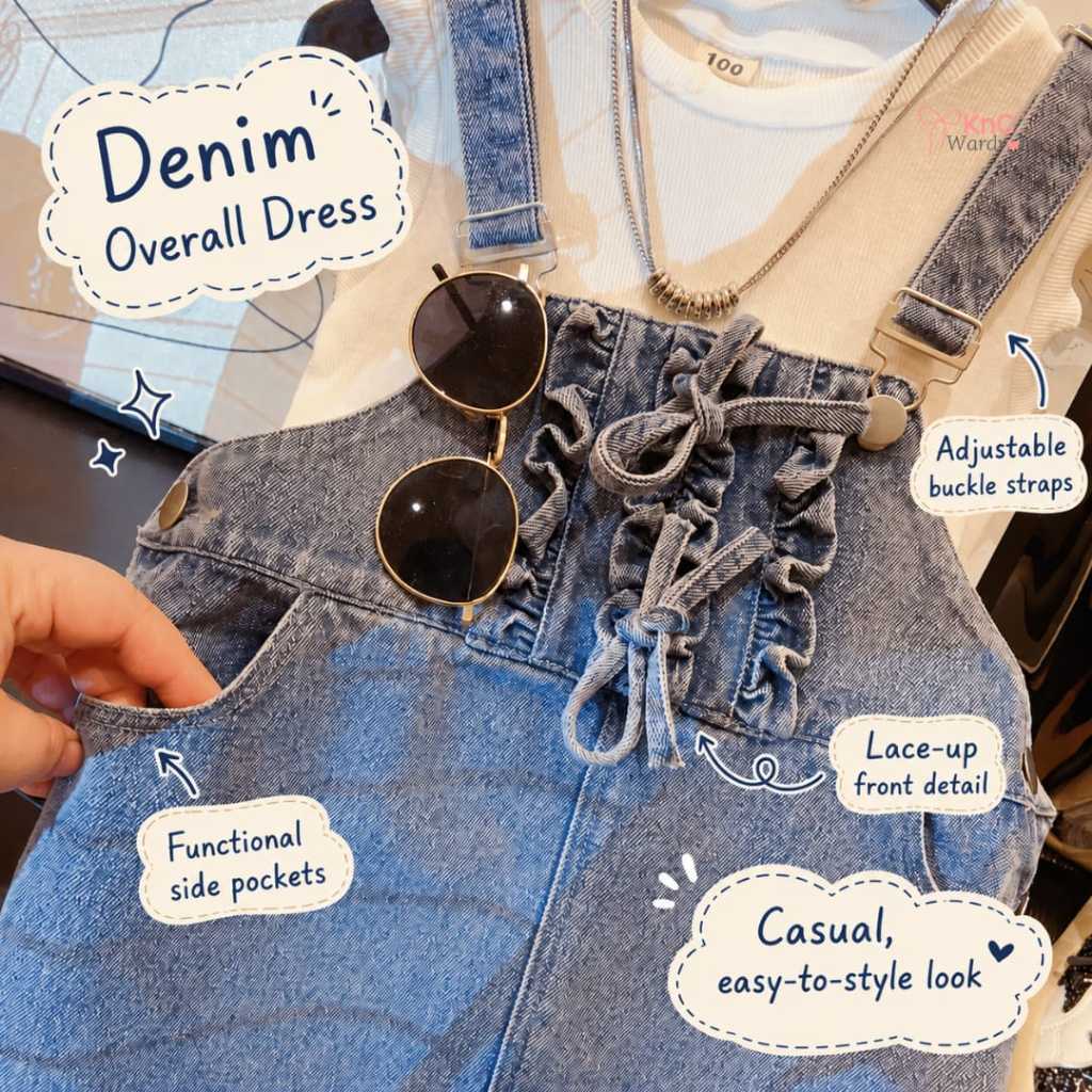 DR21 Denim Cantik Anak Perempuan | Baju Anak Perempuan | Outer Anak Perempuan | Outer for girls