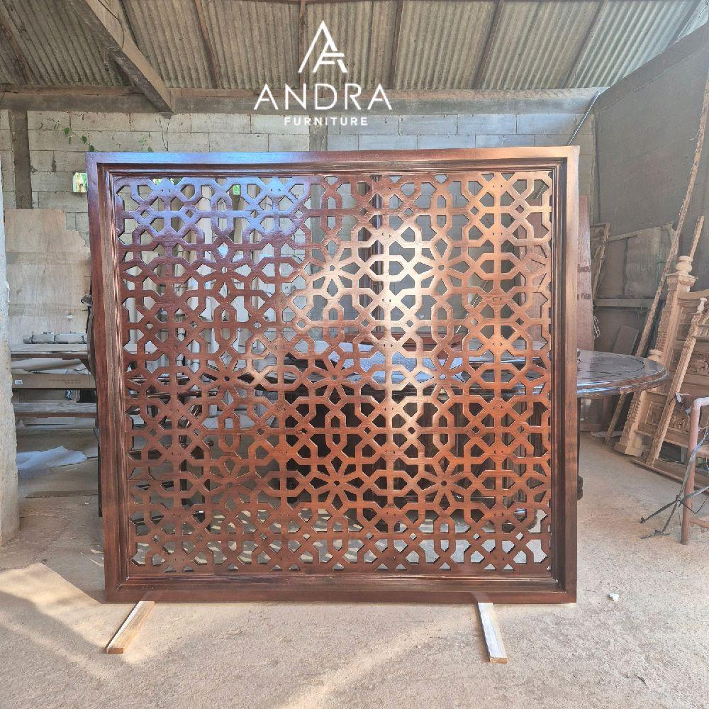 Partisi Penyekat Ruangan Kayu Jati Minimalis Custom