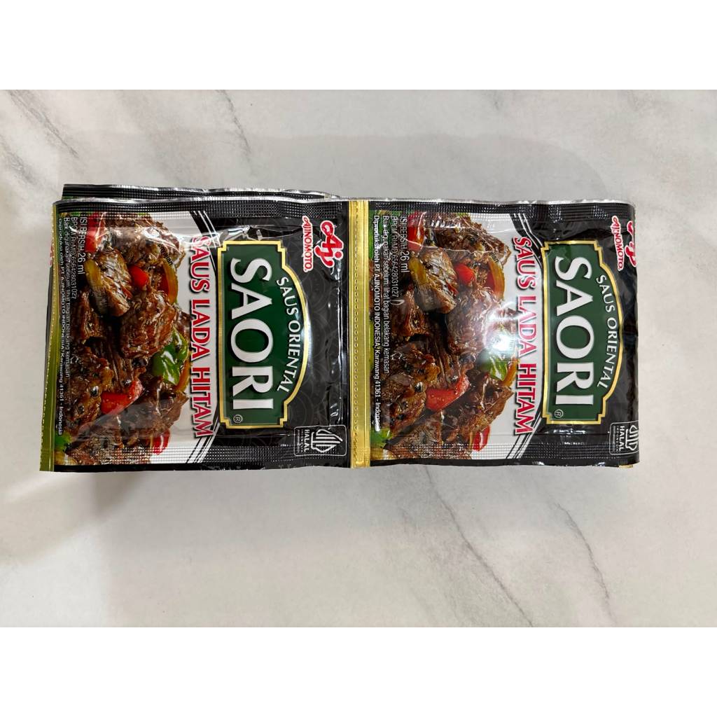 Dus 0 Saori Saus Lada Hitam 26ml - isi 80 Sachet
