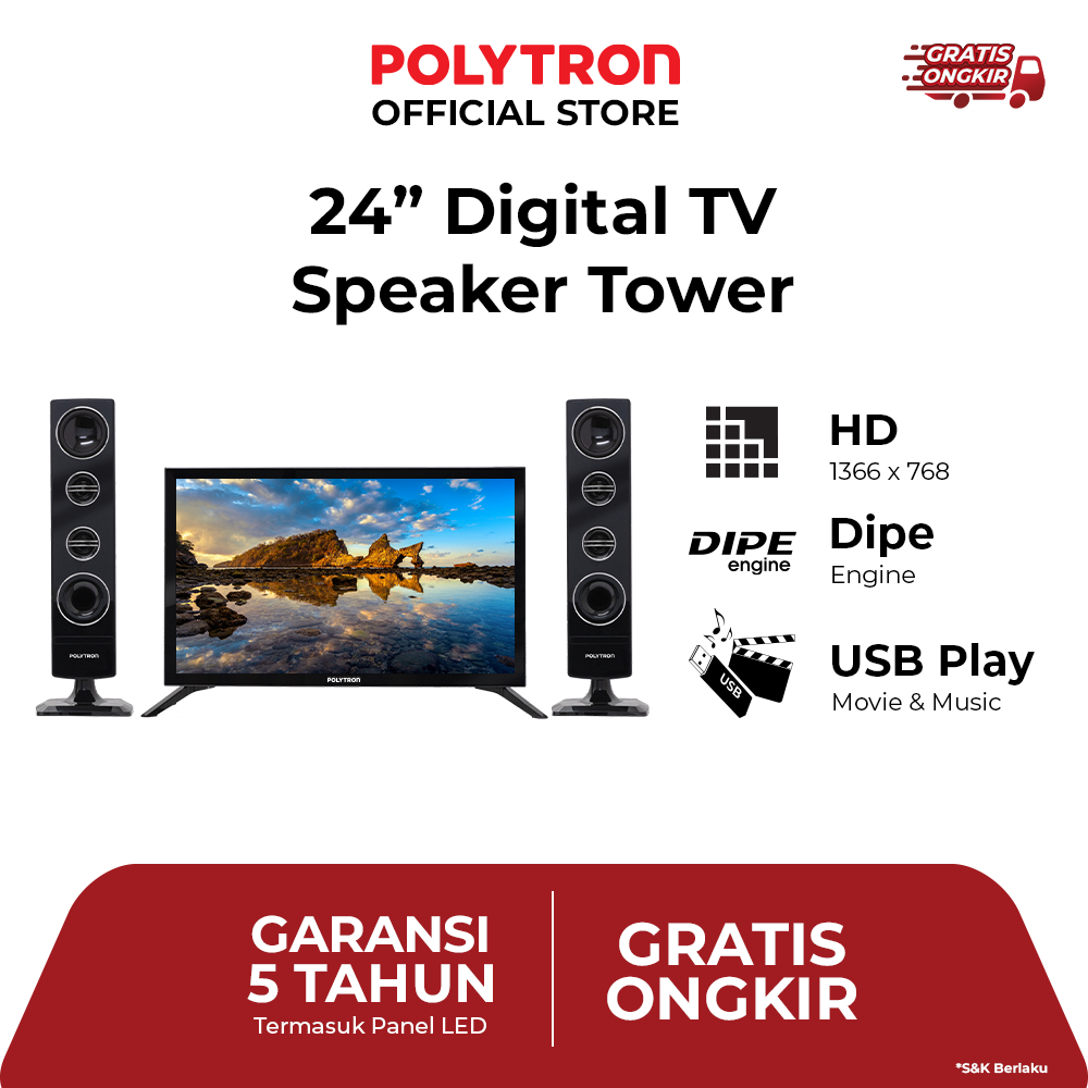 POLYTRON - DIGITAL TV 24inch 24TV1855 PLD24TV1855 I POLYTRON 24" PLD24TV1855