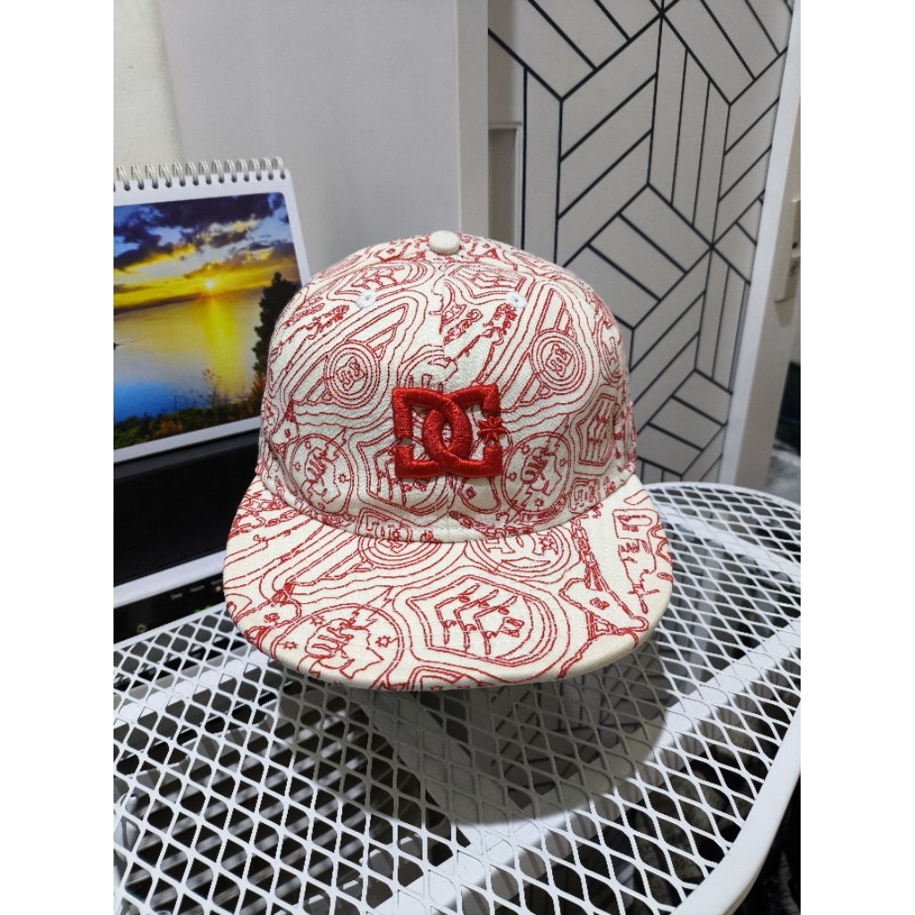 Topi DC Collab New Era Full Bordir AOP Snapback Down Size M-L