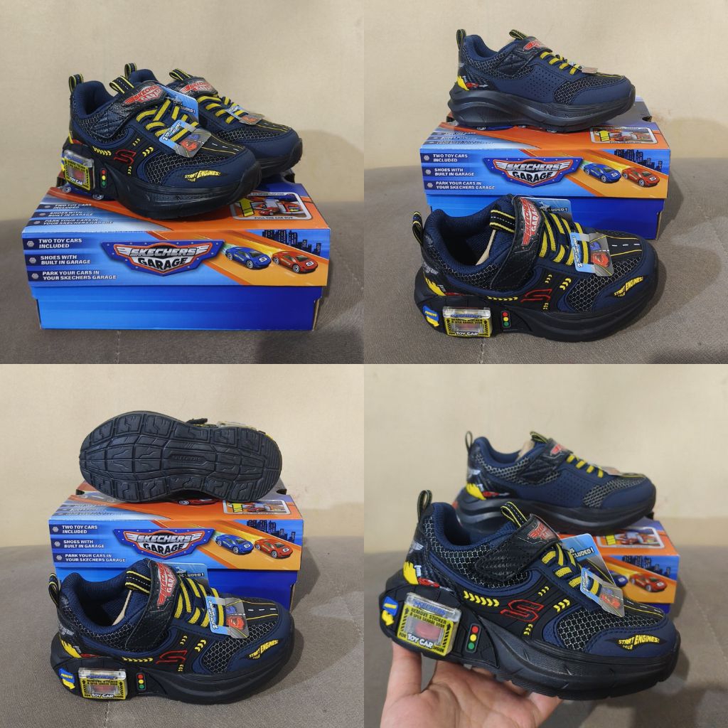 Sepatu Skechers Boys Garage Vortex 3.0 2.0 Blue 27.5 28.5 / Selectrons / Go Run Consistent 2.0 / Hyp