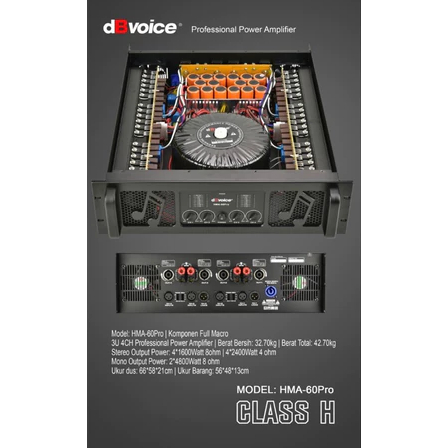 dBvoice HMA-60PRO Power Amplifier HMA-60Pro Original