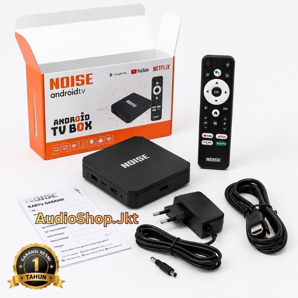 NOISE PREMIUM STB ANDROID TV BOX VERSI TERBARU RAM 2GB ROM 16GB ANDROID 14 WIFI 2.4G/5G  4K ULTRA HD
