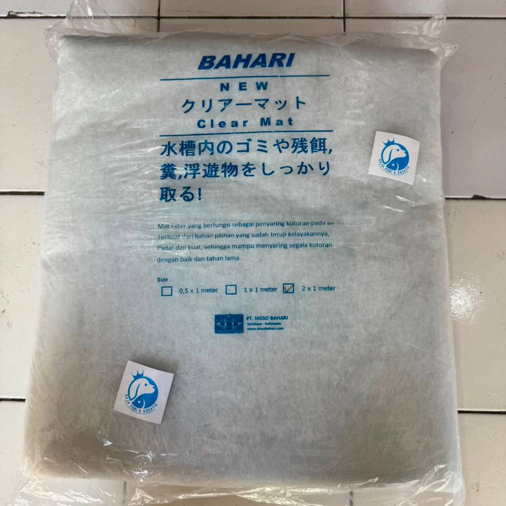 BAHARI BUSA KAPAS PUTIH MAT FILTER 200CM X 100CM MEDIA FILTER AKUARIUM AQUARIUM WHITE