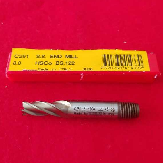 End mill HSSCo 8 mm - 4Fl, DORMER, England