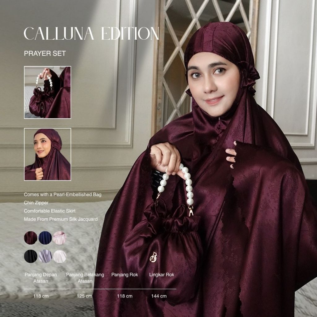 BUBU - Mukena Calluna - Premium Silk Jacquard - Mukena Mewah