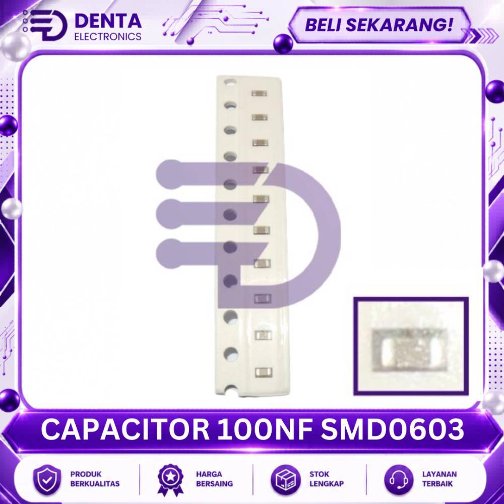 CAPACITOR 100NF SMD0603 - Komponen Elektronik