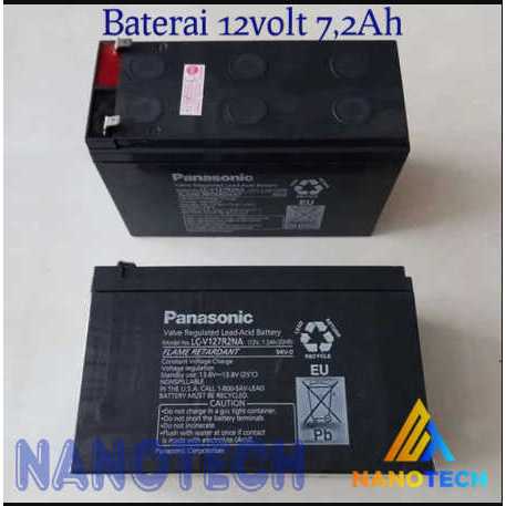 Baterai UPS Panasonic 12V - 7.2ah aki kering 12 Volt 7.2 ah charger battery